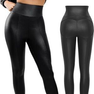 Popilush Faux Leather Leggings